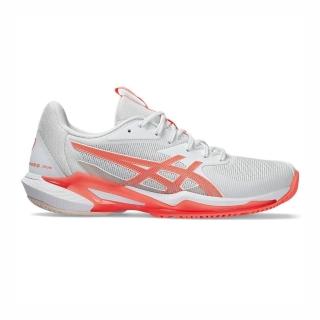 【asics 亞瑟士】Solution Speed FF 3 女 網球鞋 比賽 澳網配色 白 粉橘(1042A250-100)