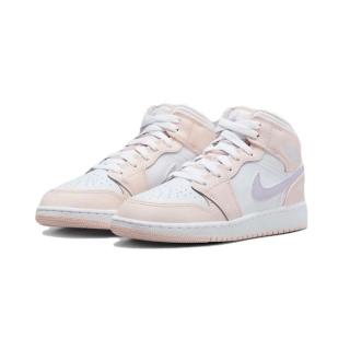 【NIKE 耐吉】Air Jordan 1 Mid Pink Wash 白粉 AJ1 大童鞋 休閒鞋 輕盈 緩衝 GS FD8780-601