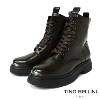 【TINO BELLINI 貝里尼】波士尼亞進口個性軍靴FWIT001(深墨綠)