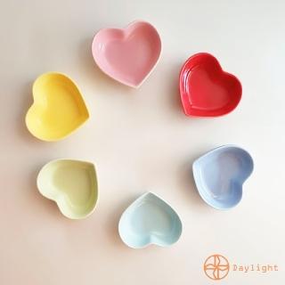 【Daylight】陶瓷愛心碟-1入(調料碟 小缽 陶瓷 陶瓷小碟 醬料碟 醬油碟)