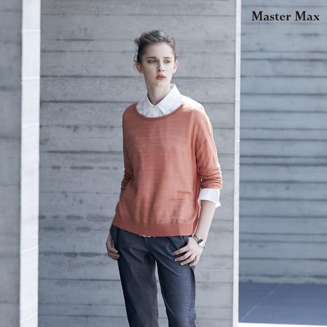 【Master Max】圓領寬鬆長袖針織上衣(8728008)