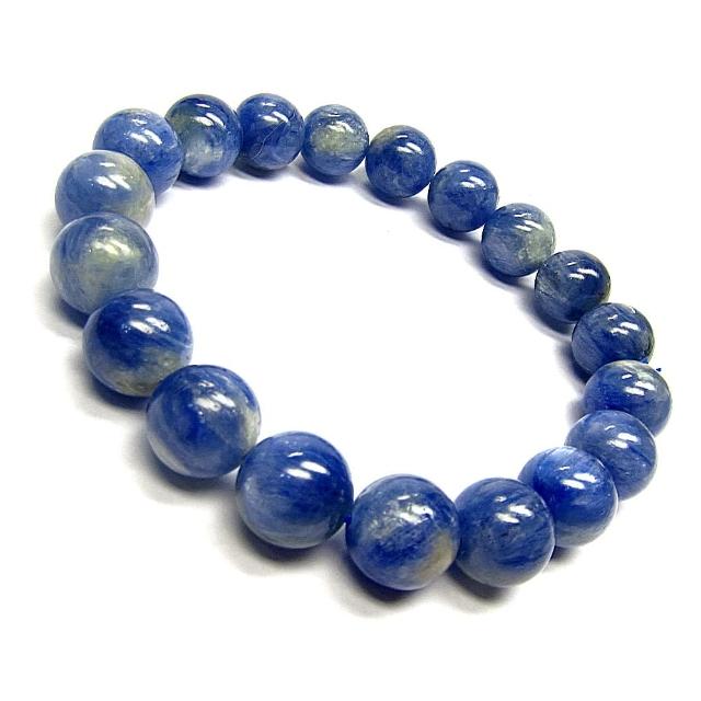 【小樂珠寶】高檔藍晶石 手珠手鍊少有大顆漂亮款RR97(沉靜柔和藍色光芒)