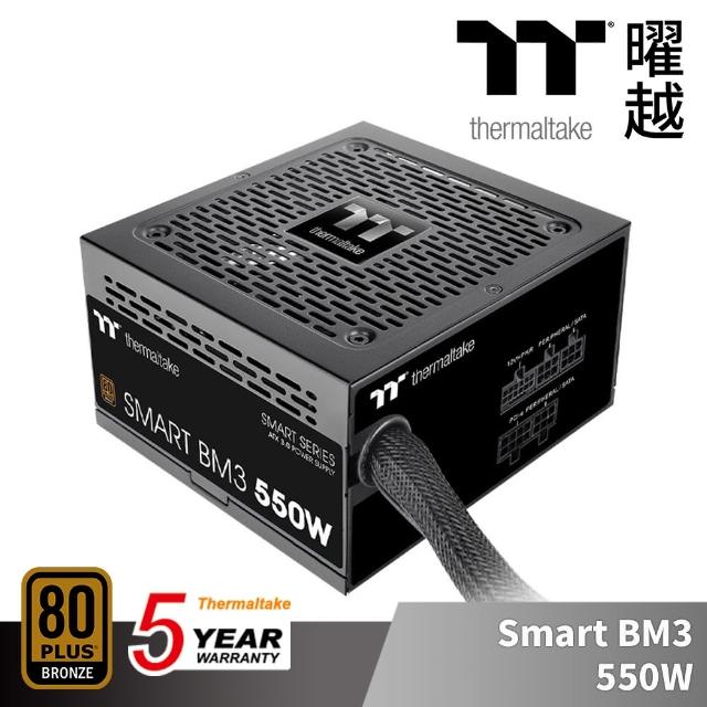 【Thermaltake 曜越】Smart BM3 550W 銅牌 認證 電源供應器 半模組 支援ATX3.0(PS-SPD-0550MNFABT-3)