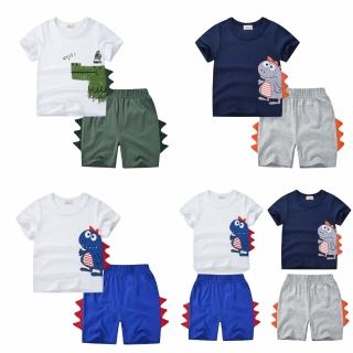 【Arbea】男童套裝兒童恐龍兩件式套裝中童小童套裝(春夏款)