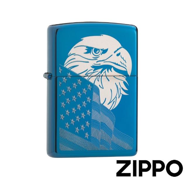 【Zippo】藍冰美國鷹防風打火機(美國防風打火機)