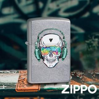 【Zippo】耳機骷髏設計防風打火機(美國防風打火機)