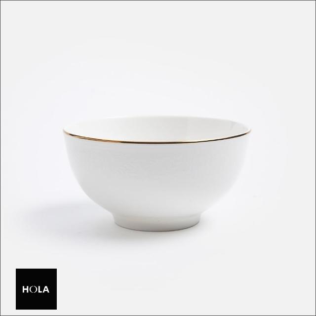 【HOLA】斯凱勒骨瓷飯碗11.9cm 花邊白
