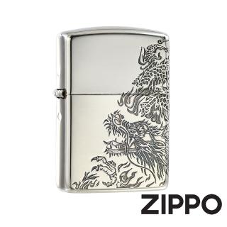 【Zippo】天翔龍紋銀-加厚版-防風打火機(美國防風打火機)