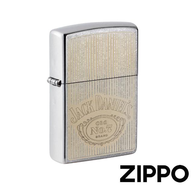 【Zippo】傑克丹尼聯名款-雕刻標章防風打火機(美國防風打火機)