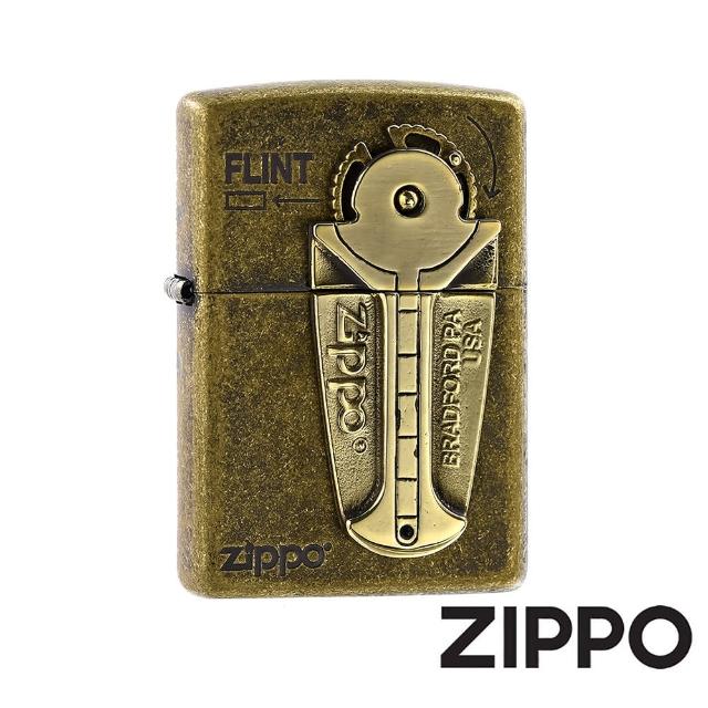 【Zippo】打火石盒-仿古銅-防風打火機(美國防風打火機)