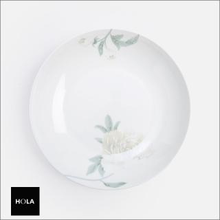 【HOLA】斯凱勒骨瓷湯盤21.7cm 花影白
