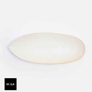 【HOLA】丸善陶瓷長盤12吋 葉子米