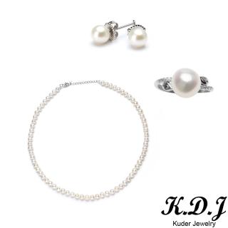 【K.D.J 圓融珠寶】經典珍珠首飾三件套組
