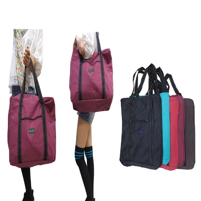 【SNOW.bagshop】購物袋MIT大容量主外袋共三層可穿桿可放A4資料夾進口防水尼龍布