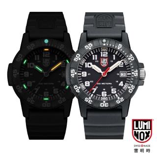 【LUMINOX 雷明時】SEA TURTLE 0300海龜系列腕錶-黑x白時標(39mm)