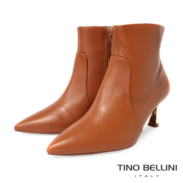 【TINO BELLINI 貝里尼】巴西進口尖頭踝靴FWOV027-9(焦糖)