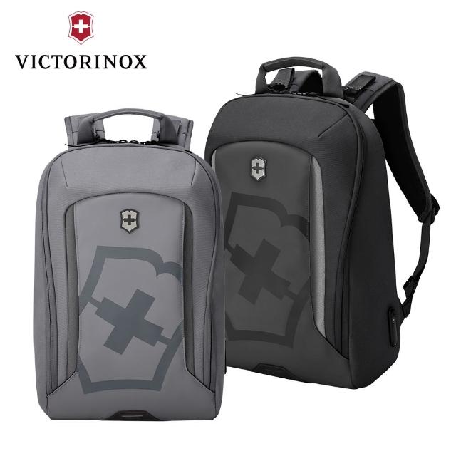 【VICTORINOX 瑞士維氏】Vx Touring 2.0 15吋抗菌都市後背包(淺灰/黑色)