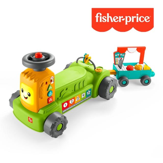 【Fisher price 費雪】農場市集學習車(超值2件組/農場市集學步車+拖拉車)