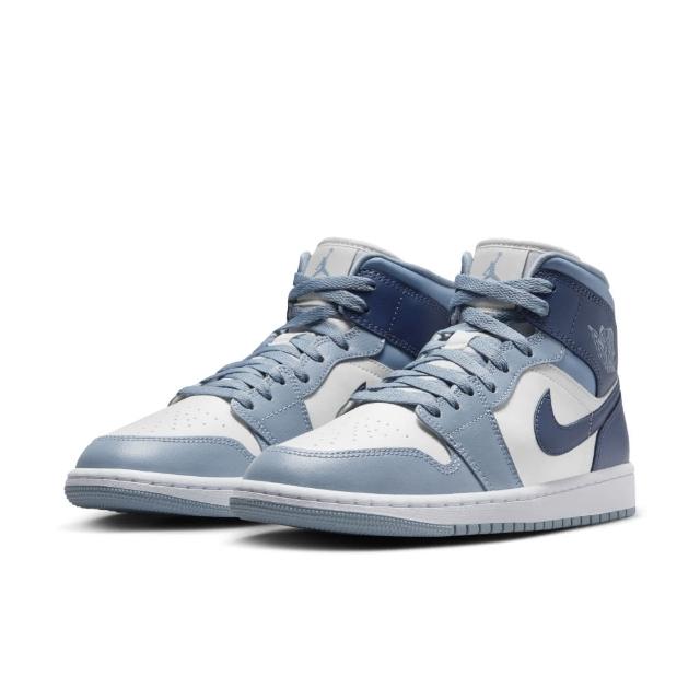 NIKE 耐吉】休閒鞋女鞋運動鞋AJ 喬丹WMNS AIR JORDAN 1 MID 藍BQ6472