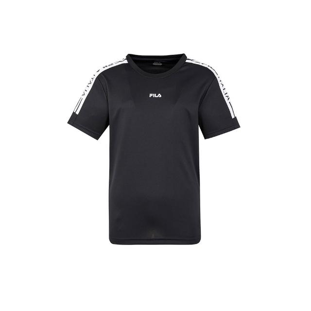 【FILA官方直營】男抗UV吸濕排汗T恤-黑色(1TEY-1305-BK)