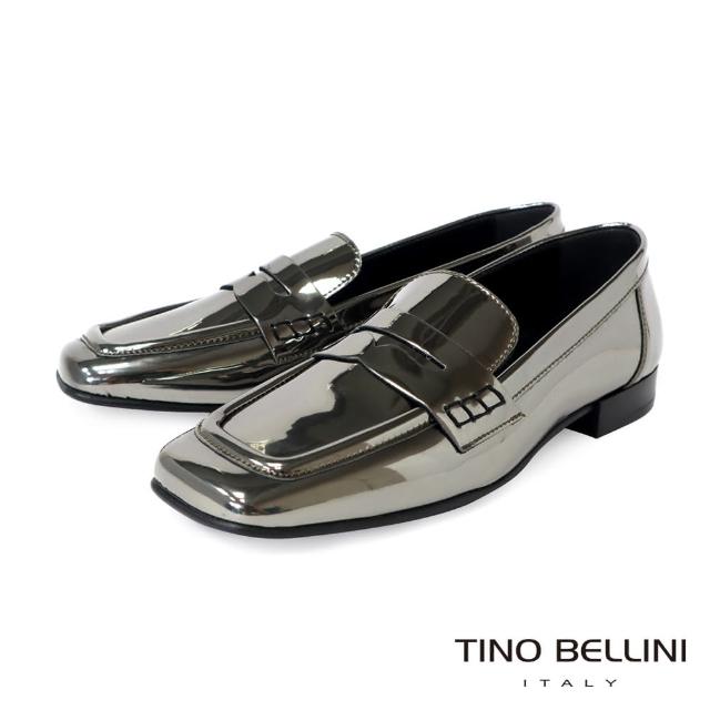 【TINO BELLINI 貝里尼】義大利進口金屬色便仕樂福鞋FYLV038-E(亮灰)