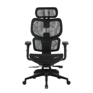 【YOKA 佑客家具】影瞳工學椅-黑-免組裝(辦公椅 主管椅 電競椅 電腦椅)