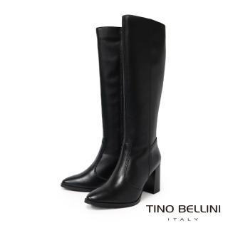 【TINO BELLINI 貝里尼】義大利進口尖頭馬靴FWXT005-1(黑色)