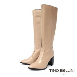 【TINO BELLINI 貝里尼】義大利進口尖頭馬靴FWXT005-3(米色)