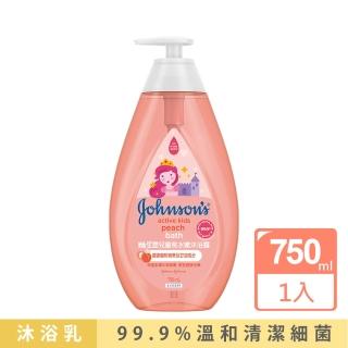 【Johnsons 嬌生】嬰兒蜜桃水嫩沐浴露750ml(嬰兒沐浴)
