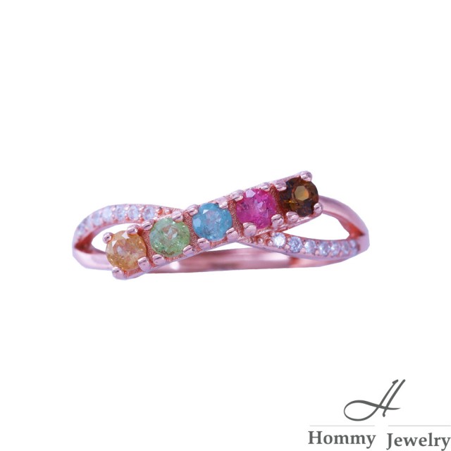 【Hommy Jewelry】天然彩虹碧璽戒指(EVA 彩虹碧璽戒指)
