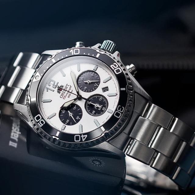 【ORIENT 東方錶】太陽能 熊貓款 計時200米防水時尚腕錶(RA-TX0203S)