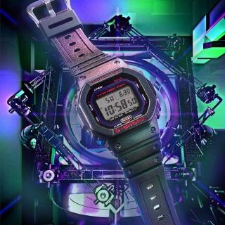 【CASIO 卡西歐】電競虛擬炫光方形時尚潮流腕錶 42.8mm(DW-B5600AH-6)