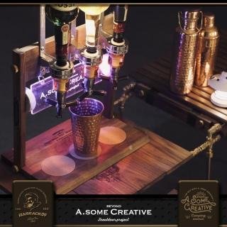 【A.SOME CREATIVE】HIGHBALL TOT DISPENSER 露營調酒組 三口組(行動酒吧 倒酒器 威士忌 調酒架)