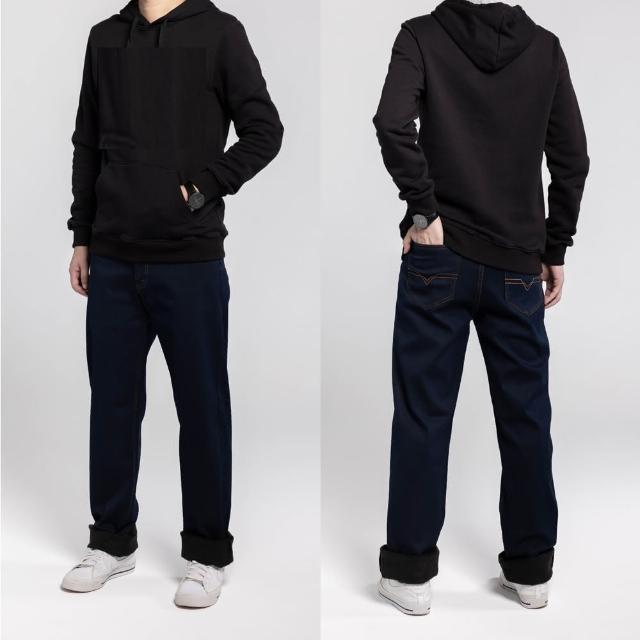 【Last Taiwan Jeans】保暖刷毛 中直筒牛仔褲(素色款)