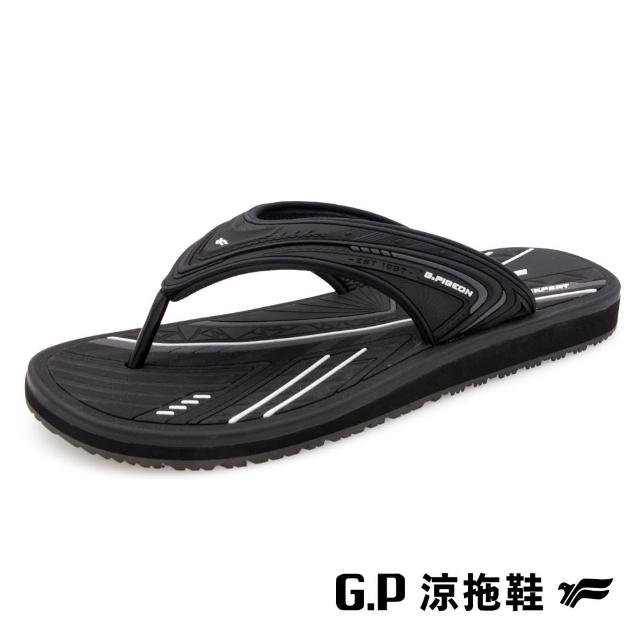 【G.P】男款高彈性舒適夾腳拖鞋G3787M-黑色(SIZE:40-44 共三色)