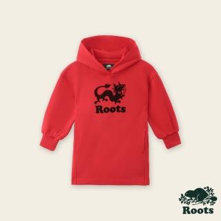 【Roots】Roots 小童-舞龍新春系列 連帽洋裝(紅色)