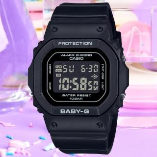 【CASIO 卡西歐】BABY-G 簡約纖薄方形電子腕錶 女王節(BGD-565U-1)