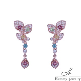 【Hommy Jewelry】天然碧璽耳環(百花真鑽系列 繁花碧璽耳環)