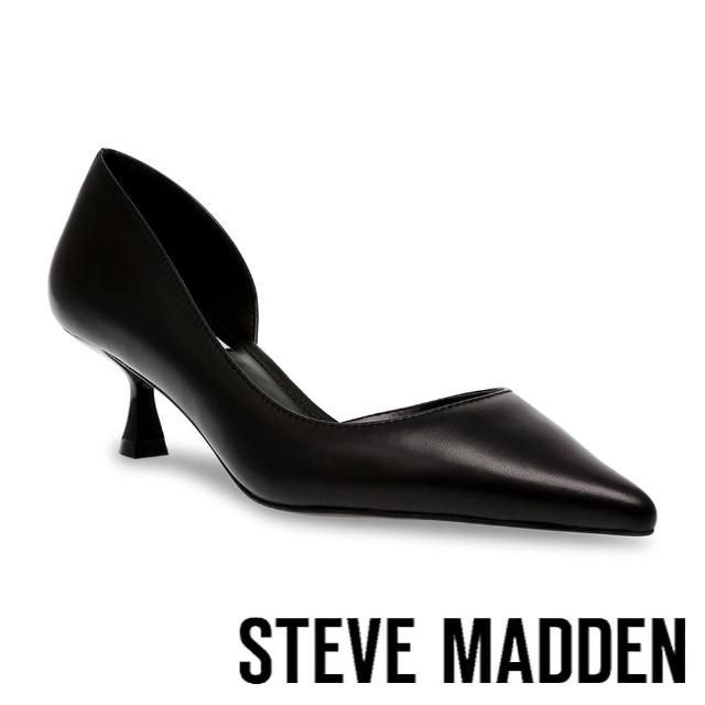 【STEVE MADDEN】LOWRIDER 側簍空尖頭高跟鞋(黑色)