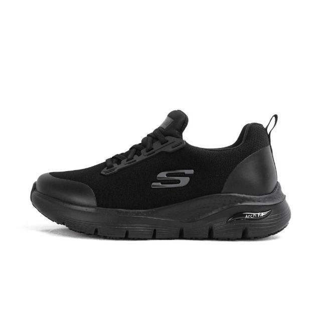 【SKECHERS】Arch Fit Sr 女 工作鞋 輕量耐油 抗濕滑 保護 舒適 寬楦 黑(108023WBLK)
