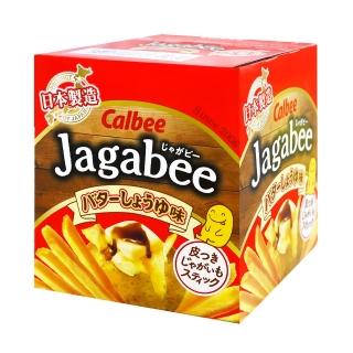【Calbee 卡樂比】日本加卡比薯條-醬油奶油味盒裝(75g)