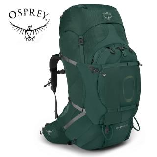 【Osprey】Aether Plus 85 重裝登山背包 男款 軸突綠(健行背包 徙步旅行 登山後背包)
