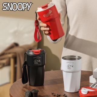 【SNOOPY 史努比】史努比304不鏽鋼直飲保溫咖啡杯隨行杯450ML(隨行咖啡杯)