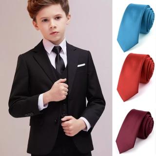 【拉福】兒童學生基本領帶6cm中窄版免手打領帶拉鍊領帶