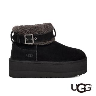 【UGG】女鞋/靴子/厚底靴/雪靴/Ultra Mini Belted Roller(黑色-UG1144041BLK)