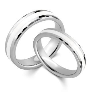 【GIUMKA】白中線鎢鋼戒指．對戒．新年禮物