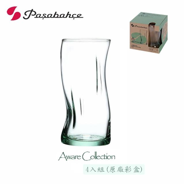 【Pasabahce】Aware Collection 440mL 長水杯4入組(曲線杯/曲線玻璃杯/玻璃水杯)