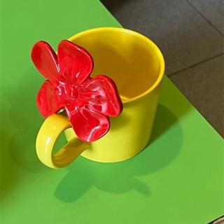 【JEN】北歐風立體花蝴蝶結陶瓷造型馬克杯(4款可選)
