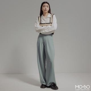 【MO-BO】霧感縮腰西裝闊腿褲
