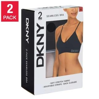 【DKNY】DKNY Ladies’ Seamless 無縫線胸罩(2件組 黑+粉)